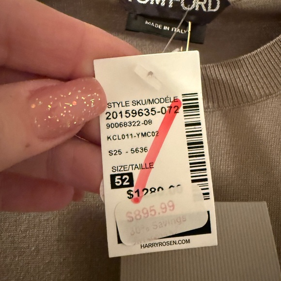 Tom Ford Men's Beige Crewneck Sweater - Picture 10 of 16